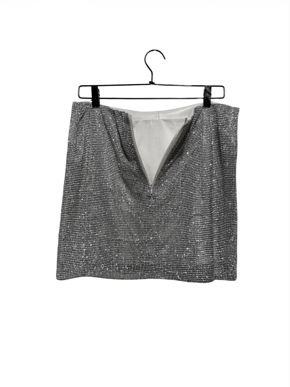Lamarque Silver Sequin Mini Skirt